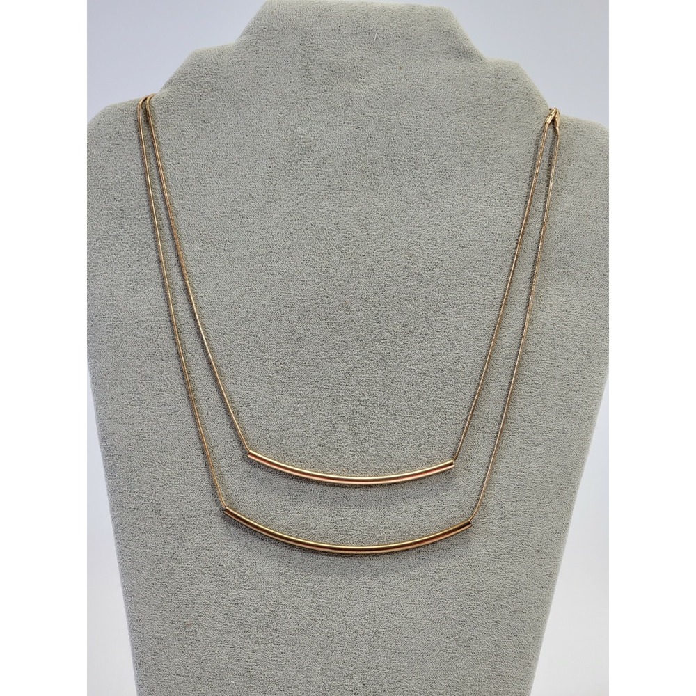 Aldo Women's Two-Strand Gold Fashion Statement Necklace Jewelry Minimalist Style